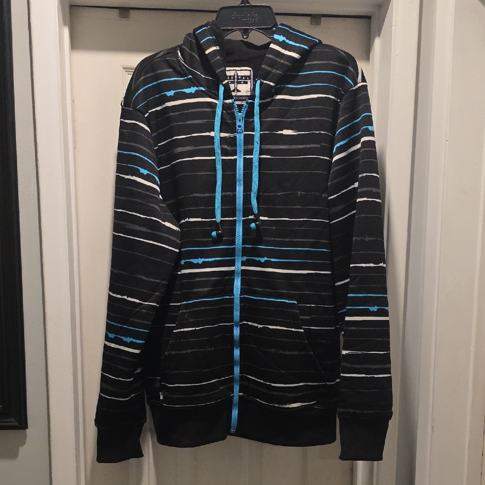 Revolution Black Fleece Hoodie with built in earbuds.